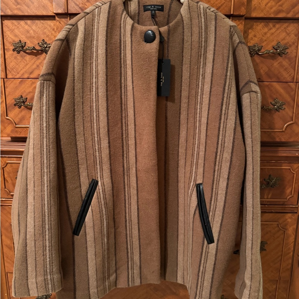 rag & bone Penny Italian Wool Striped Coat